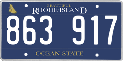 RI license plate 863917
