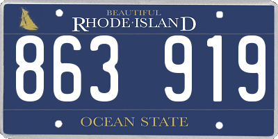 RI license plate 863919