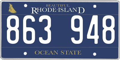 RI license plate 863948