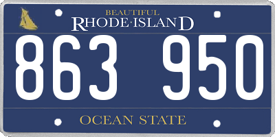 RI license plate 863950