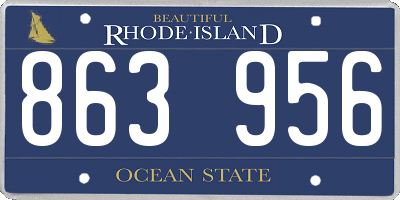 RI license plate 863956