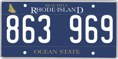 RI license plate 863969