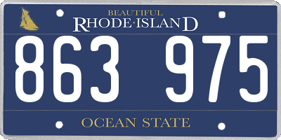 RI license plate 863975