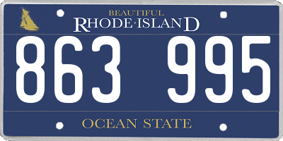 RI license plate 863995