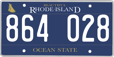 RI license plate 864028