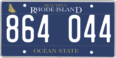 RI license plate 864044