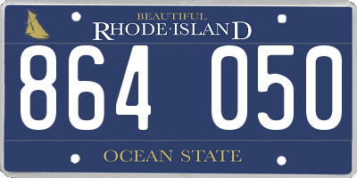 RI license plate 864050