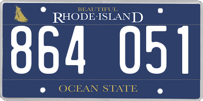 RI license plate 864051