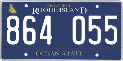 RI license plate 864055