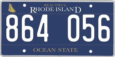 RI license plate 864056