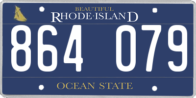 RI license plate 864079