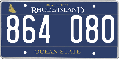 RI license plate 864080