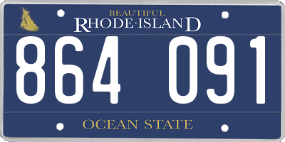 RI license plate 864091