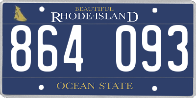 RI license plate 864093