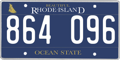 RI license plate 864096