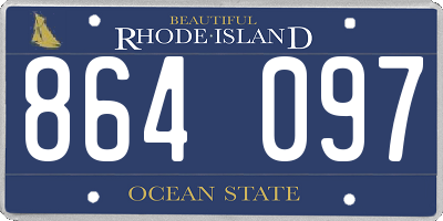 RI license plate 864097