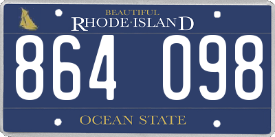 RI license plate 864098