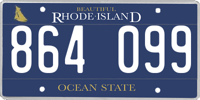 RI license plate 864099