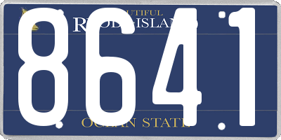 RI license plate 8641