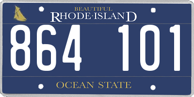 RI license plate 864101
