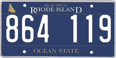 RI license plate 864119