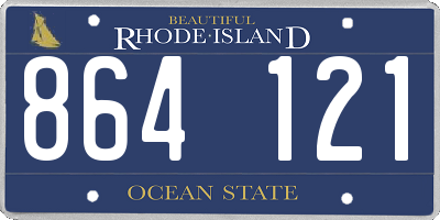 RI license plate 864121
