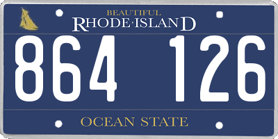 RI license plate 864126