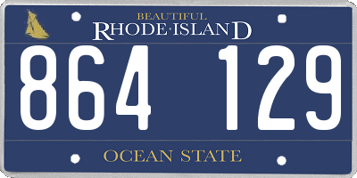 RI license plate 864129
