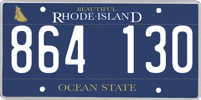 RI license plate 864130