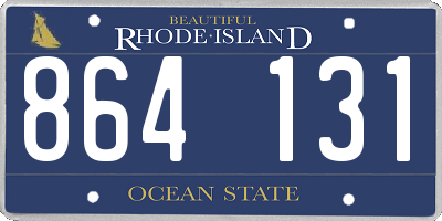 RI license plate 864131