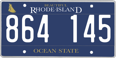 RI license plate 864145