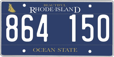 RI license plate 864150