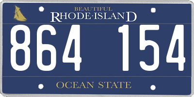 RI license plate 864154