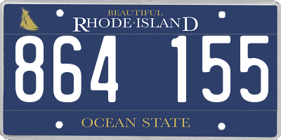 RI license plate 864155
