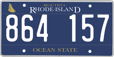RI license plate 864157