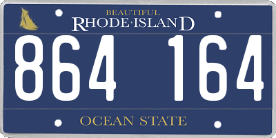 RI license plate 864164