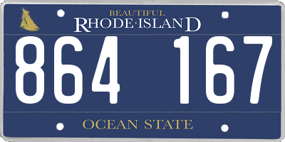 RI license plate 864167