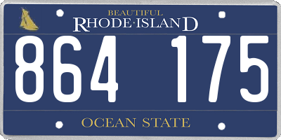 RI license plate 864175