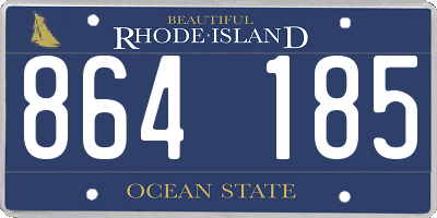 RI license plate 864185