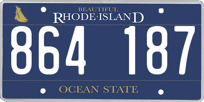RI license plate 864187