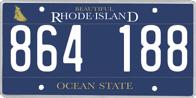 RI license plate 864188