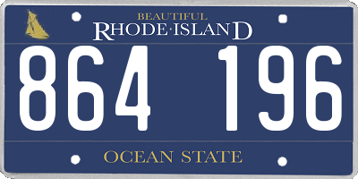 RI license plate 864196