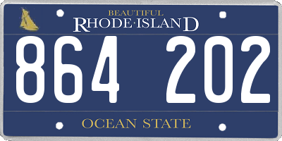 RI license plate 864202