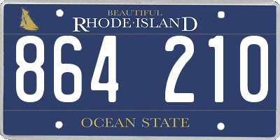 RI license plate 864210