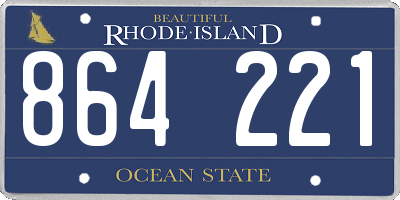 RI license plate 864221