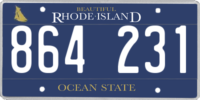 RI license plate 864231