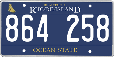 RI license plate 864258