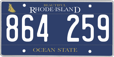 RI license plate 864259