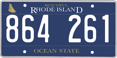 RI license plate 864261