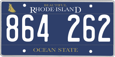 RI license plate 864262